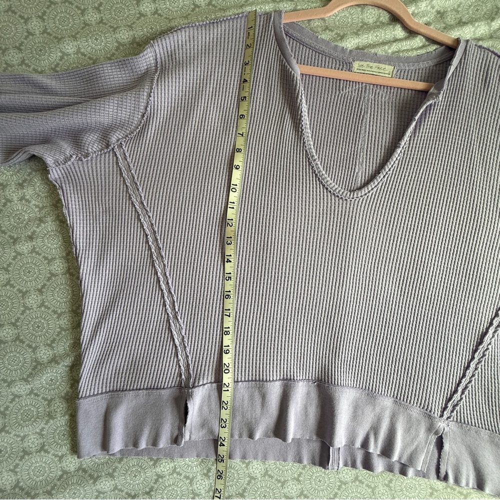 Free People We The Free Buttercup Thermal Top Oversized XS - Picture 10 of 10
